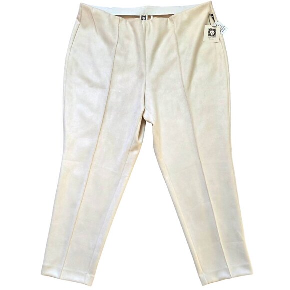 Anne Klein Women’s Ivory Dress Pants 3X Career Wear Pull On Trousers Slacks - Picture 1 of 11
